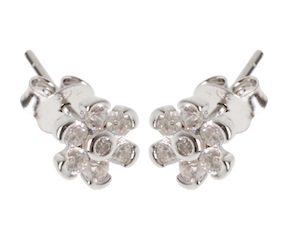 Orecchini argento con fiore di zirconi Selezione Zanolli