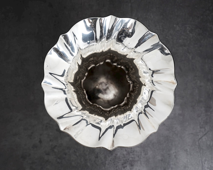 Vaso Torcion argento 1046 grammi in stile 700 usato ricondizionato Zanolli Vintage