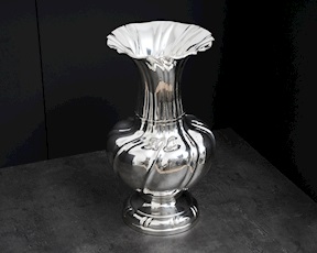 Vase Torcion silver 1046 grammi in 700 style Zanolli Vintage