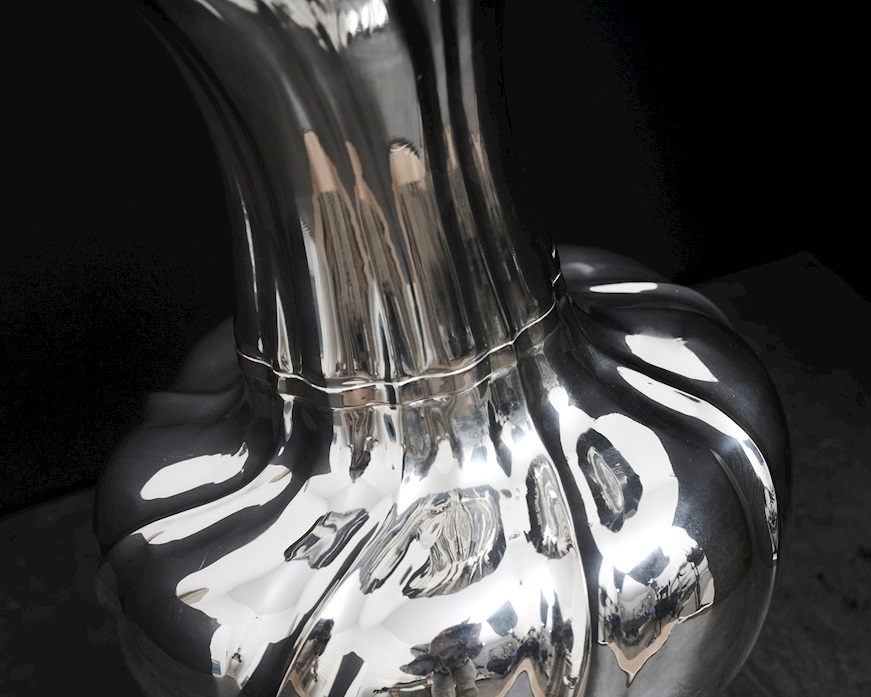 Vase Torcion silver 1046 grammi in 700 style Zanolli Vintage