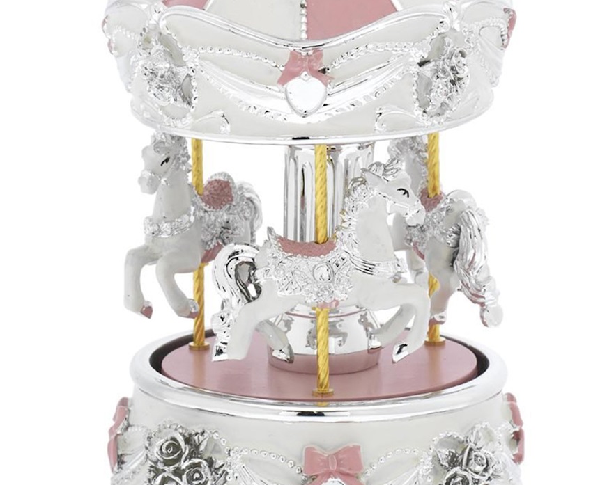 Carillon Giostra dei cavalli rosa Selezione Zanolli