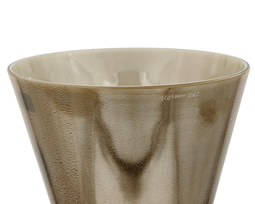 Vaso Regina vetro di Murano talpa Venini