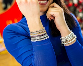 Tennis Bracelet silver 4 jaw with black zircons Selezione Zanolli