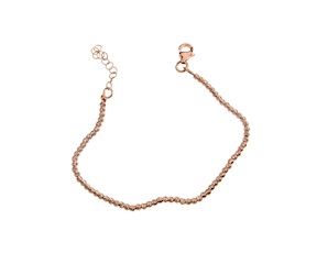 Bracciale argento a palline diamantate regolabile Selezione Zanolli