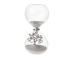 Hourglass Tree of Life with silver sand and gift box Selezione Zanolli