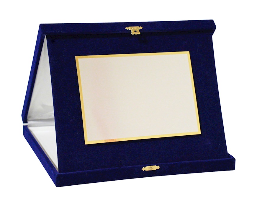 Targa silver plated con astuccio in velluto Selezione Zanolli