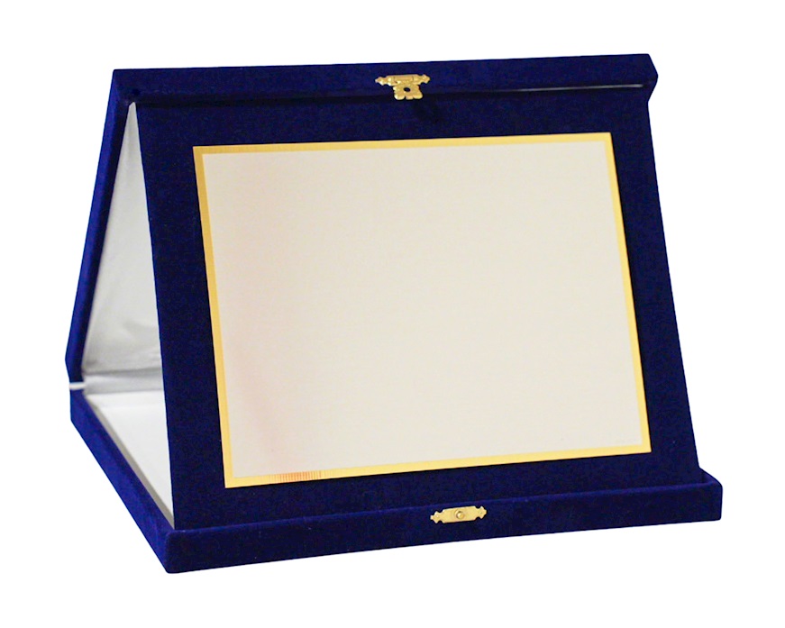 Targa silver plated con astuccio in velluto Selezione Zanolli