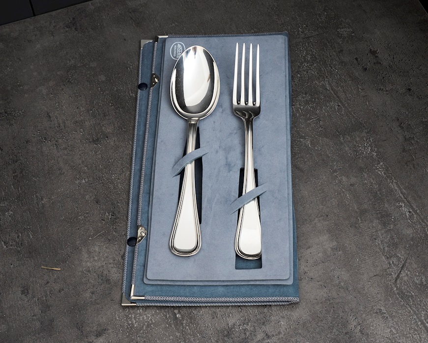 Posate legumi argento 224 grammi 2 pezzi in stile Inglese usato ricondizionato Zanolli Vintage