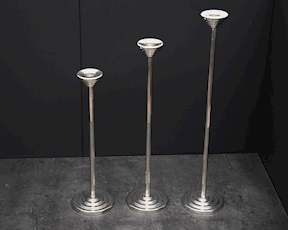 Set di tre candelieri monofiamma argento 409 grammi usato ricondizionato