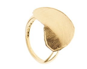 Anello Cuore argento dorato Selezione Zanolli