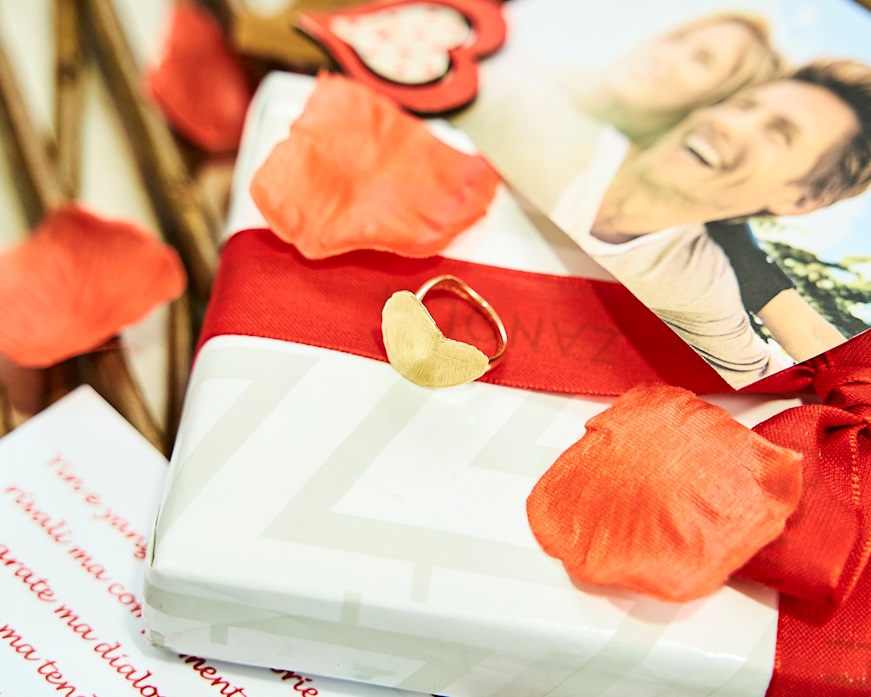 Anello Cuore argento dorato Selezione Zanolli