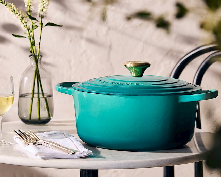 Round cocotte Evolution cast iron riviera Le Creuset