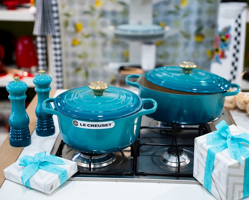 Round cocotte Evolution cast iron riviera Le Creuset