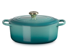 Oval cocotte Evolution cast iron riviera Le Creuset