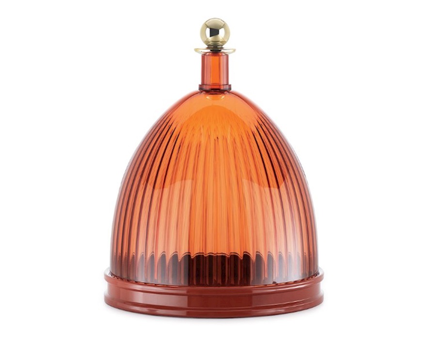 Contenitore La Coupole ambra e mattone Kartell