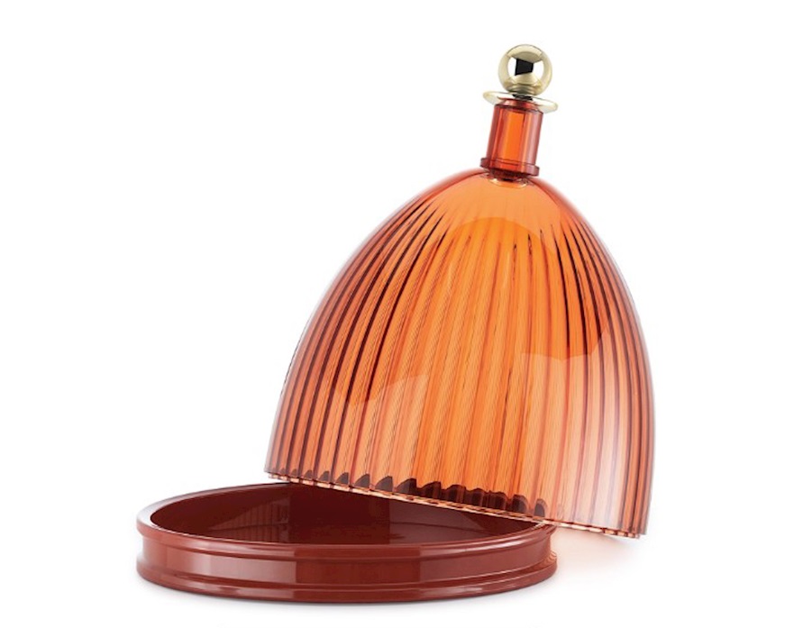 Contenitore La Coupole ambra e mattone Kartell