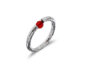 Anello Dafne argento e corniola Selezione Zanolli