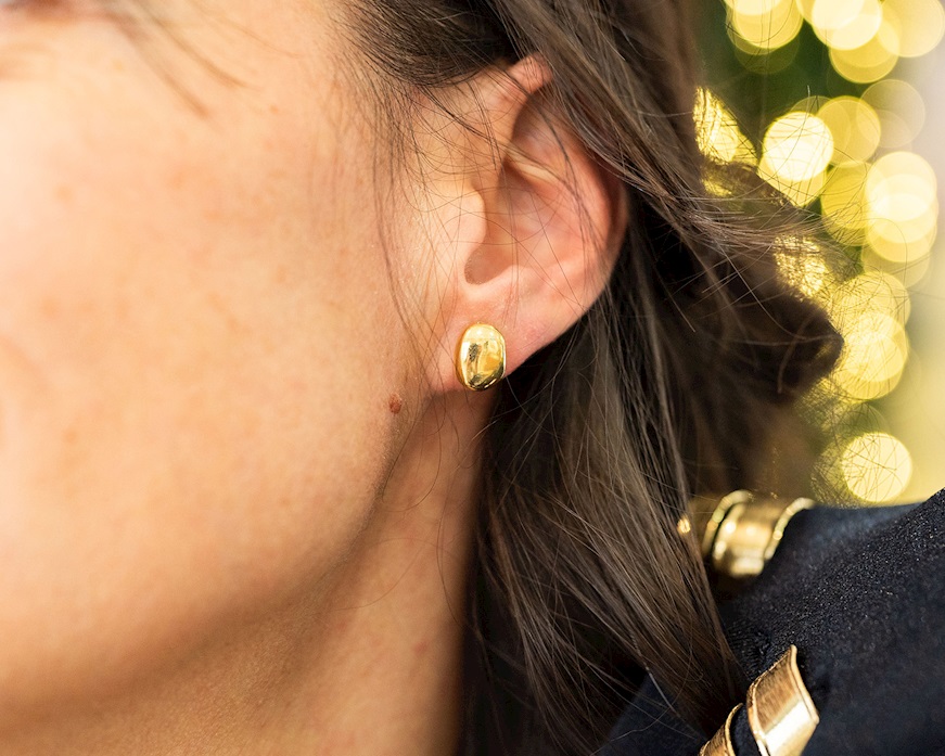 Orecchini Boule argento dorato Unoaerre