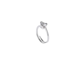 Anello solitario argento con zircone bianco Selezione Zanolli