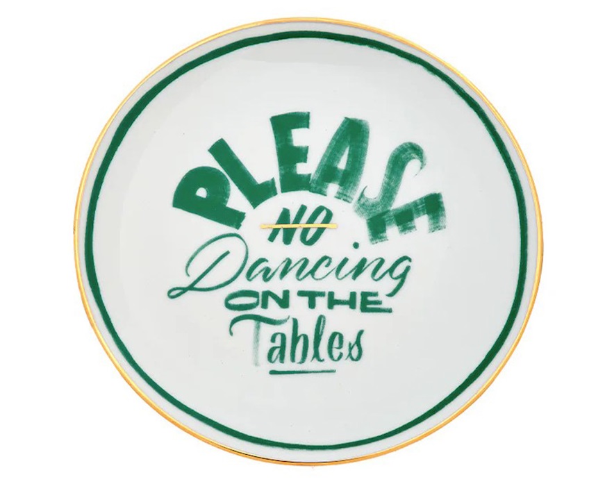 Piattino The Club porcellana No Dancing Bitossi home