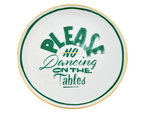 Piattino The Club porcellana No Dancing