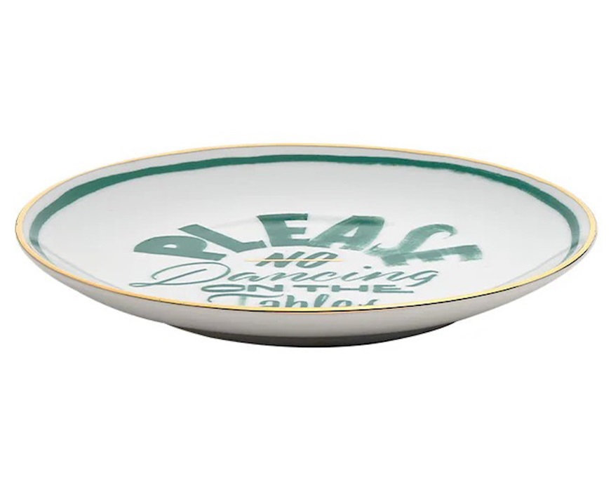 Piattino The Club porcellana No Dancing Bitossi home