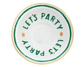 Ciotola The Club porcellana Let's Party verde