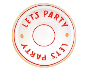 Ciotola The Club porcellana Let's Party rosso