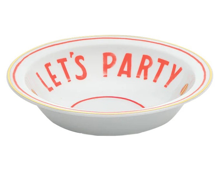 Ciotola The Club porcellana Let's Party rosso Bitossi home