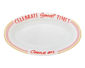 Vassoio ovale The Club porcellana Good Times