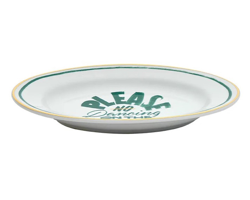 Vassoio ovale The Club porcellana No Dancing Bitossi home