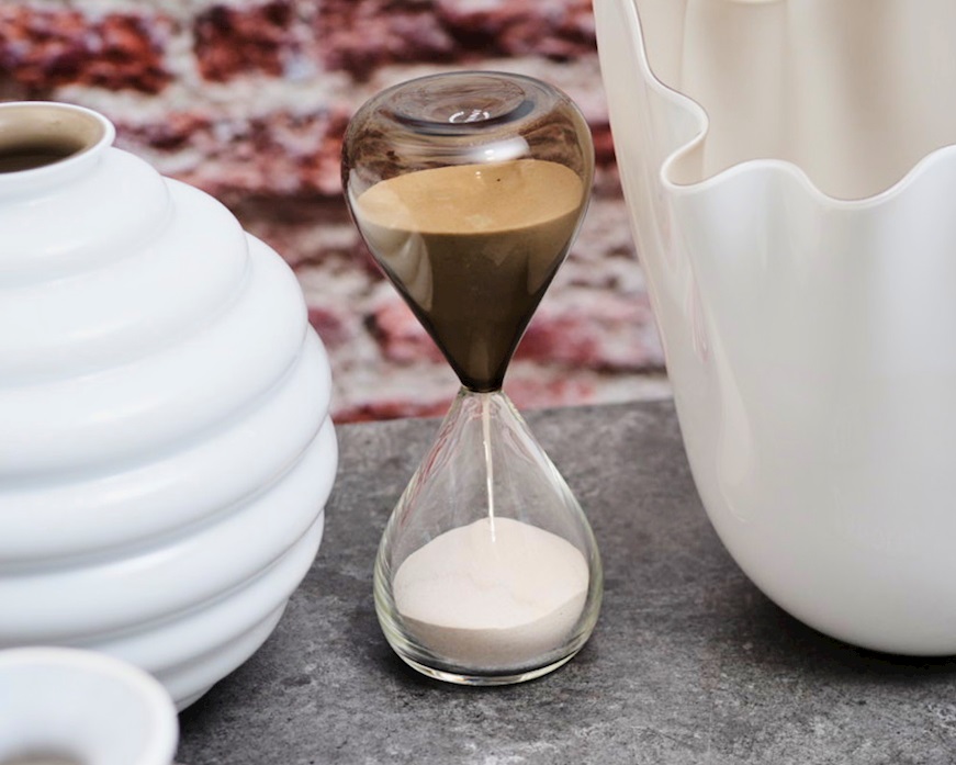 Clessidra vetro di Murano cristallo e talpa Venini