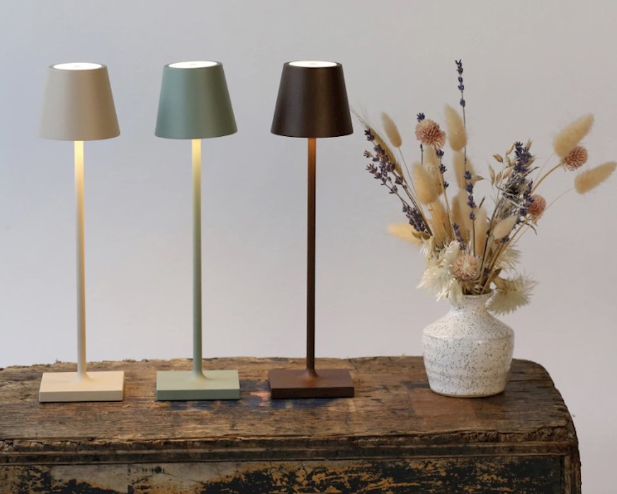 Lampada da tavolo Poldina Pro Micro salvia Zafferano