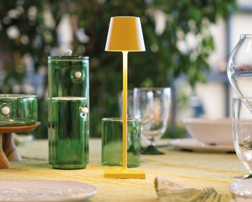 Lampada da tavolo Poldina Pro Micro ocra Zafferano