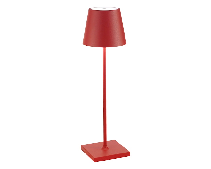 Table lamp Poldina Pro red Zafferano