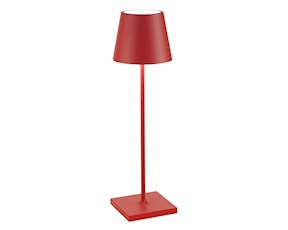 Table lamp Poldina Pro red Zafferano