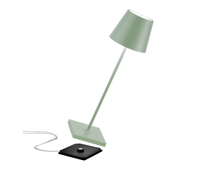 Table lamp Poldina Pro sage Zafferano