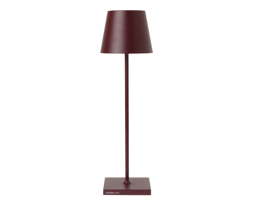 Table lamp Poldina Pro burgundy Zafferano