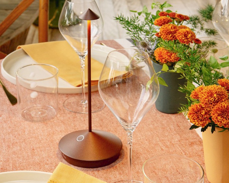 Table lamp Pina Corten Zafferano