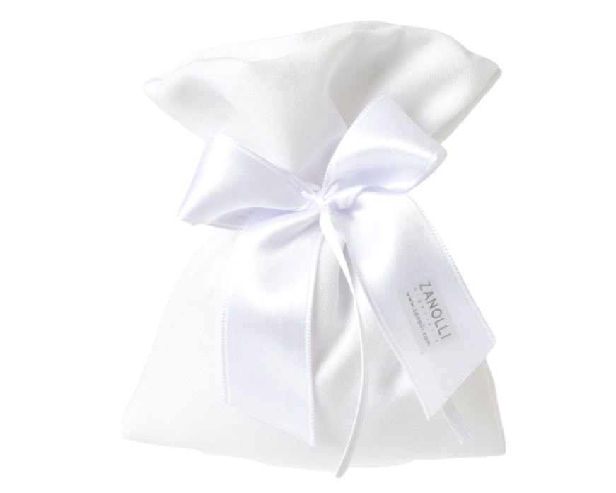 Favor Sugared Almonds white bag with white bow Selezione Zanolli