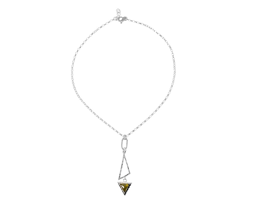 Necklace Nyssa silver and peridote Selezione Zanolli