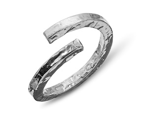 Anello Seta argento spirale martellato Selezione Zanolli