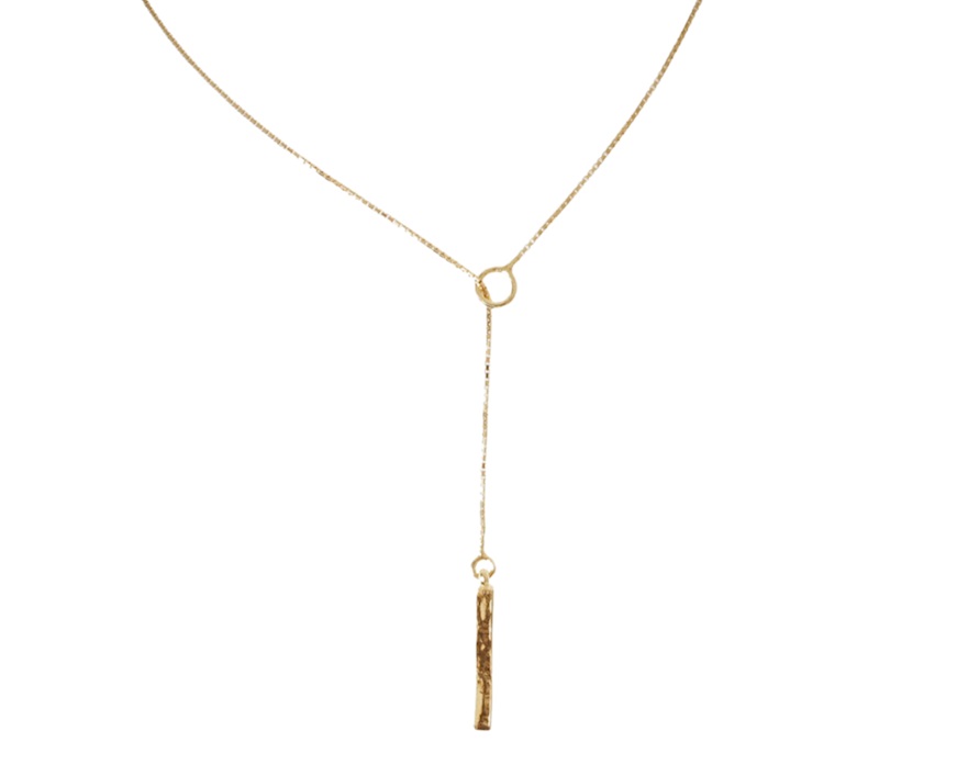 Collana Seta argento dorato fiammifero martellato Selezione Zanolli