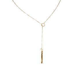 Collana Seta argento dorato fiammifero martellato Selezione Zanolli