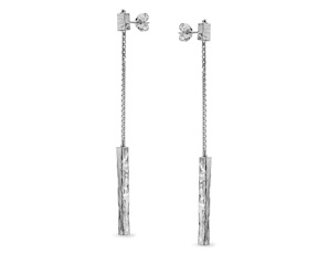 Orecchini pendenti Seta argento fiammifero martellato Selezione Zanolli