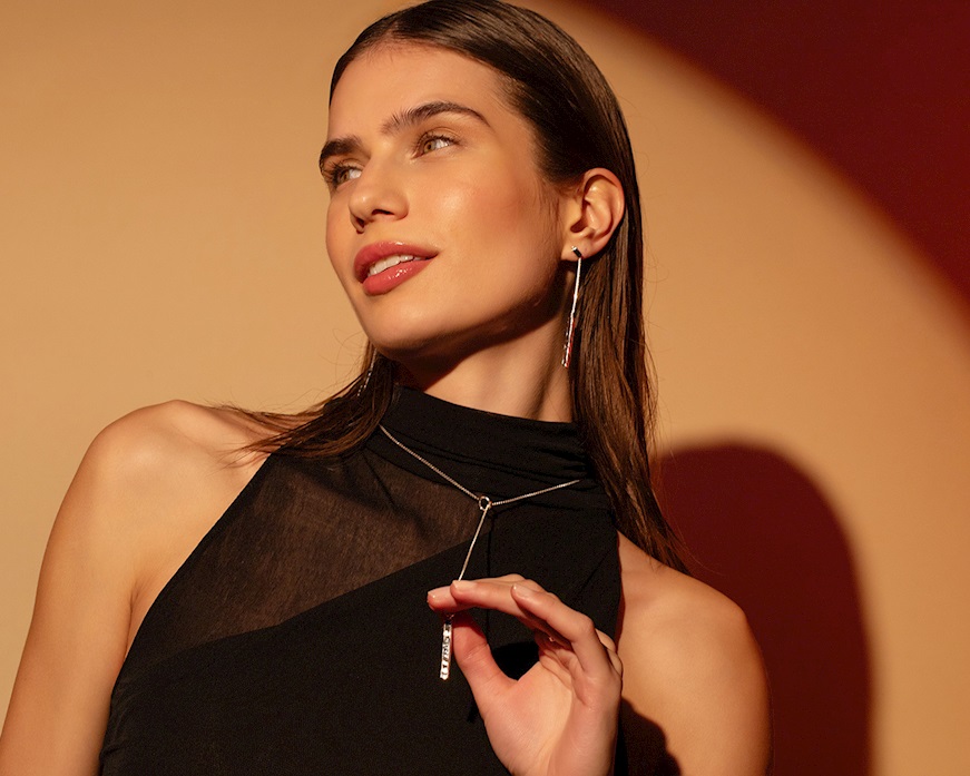 Orecchini pendenti Seta argento fiammifero martellato Selezione Zanolli