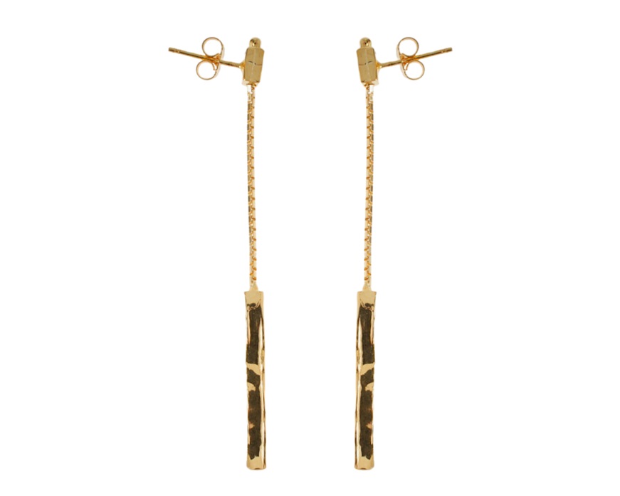 Orecchini pendenti Seta argento dorato fiammifero martellato Selezione Zanolli