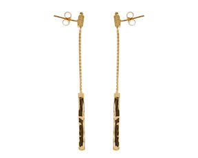 Orecchini pendenti Seta argento dorato fiammifero martellato Selezione Zanolli