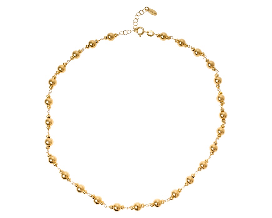 Collana argento dorato con palle lucide Selezione Zanolli