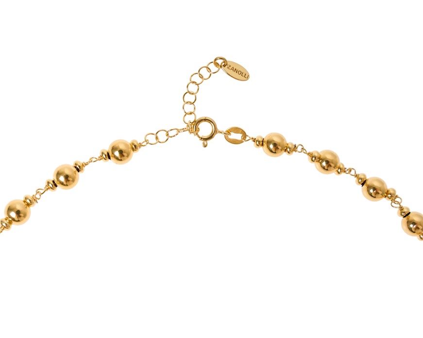 Collana argento dorato con palle lucide Selezione Zanolli